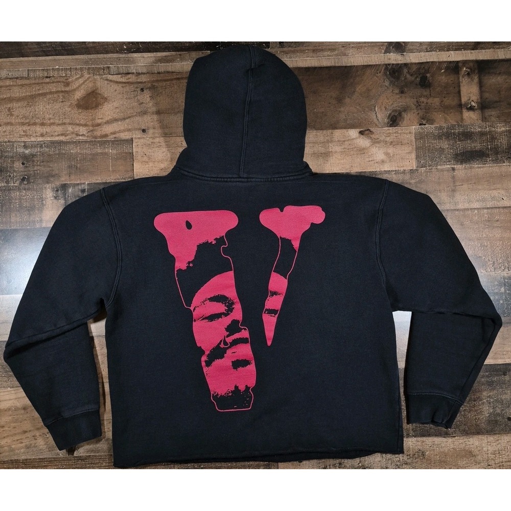 The Weeknd X VLONE After Hours Hoodie Mens‎ Large Black Sweatshirt Cut Cropped